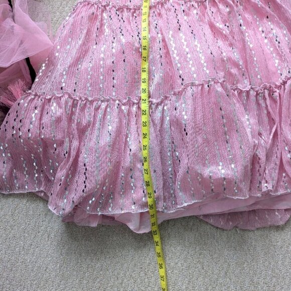 Girls Pink & Maroon Velvet Punjabi Indian 3 Piece Lengha Size 30 age 7-9 - Picture 5 of 5